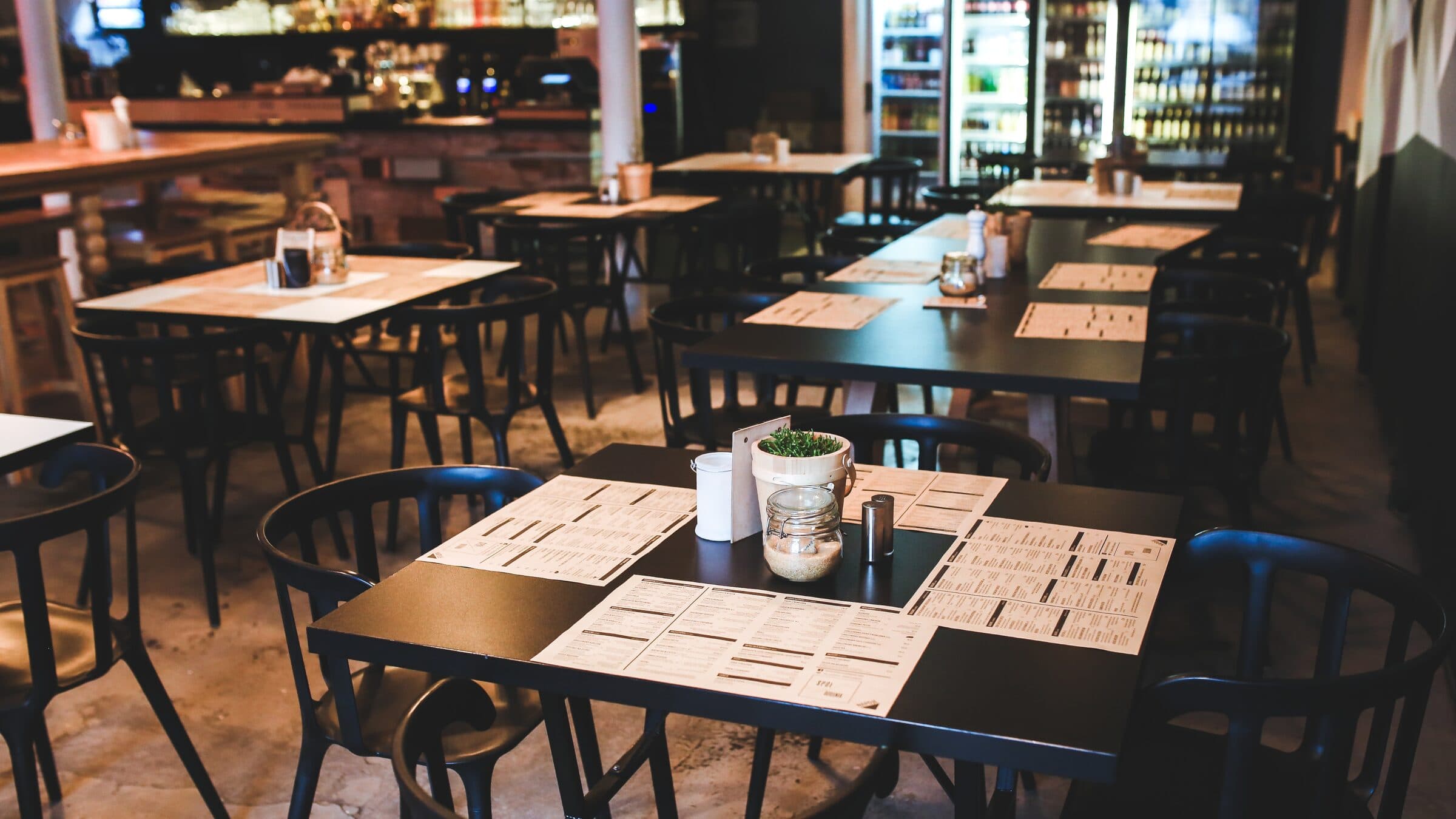 Set tables in a dining room