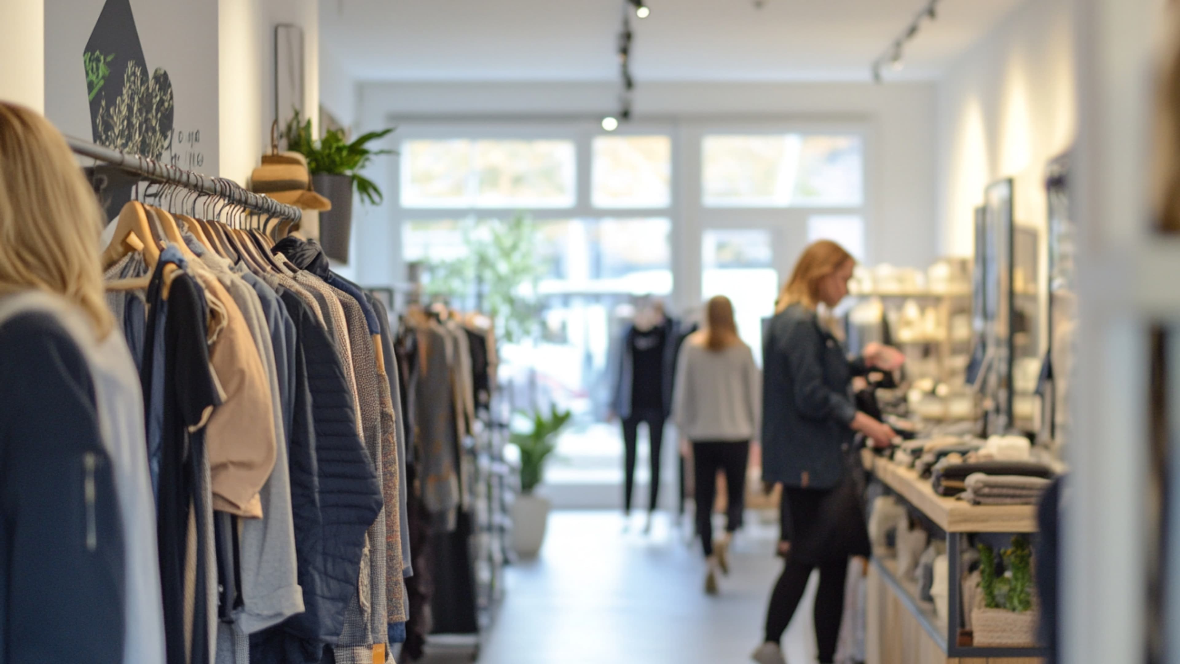 Shoppers browsing a boutique